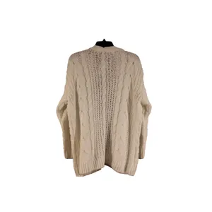 Hooked Up NWT Small White Cable Knit Open Front Cardigan Soft Cozy Layering thumbnail 3