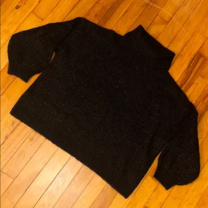 Old Navy Black and White Speckled Sweater thumbnail 4