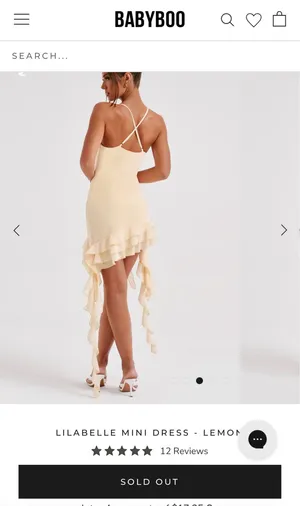 Baby boo Lilabelle Mini Dress - Lemon thumbnail 3