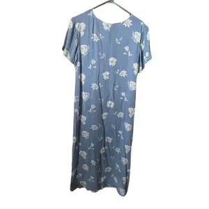 NWT Sacred Threads size S/M maxi floral dress lined side slits shift dress. thumbnail 2