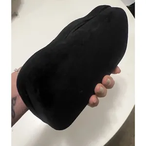 GUCCI eyeglasses case Black Velvet Silk Lined Light Blue. Can Be Used As Clutch thumbnail 3