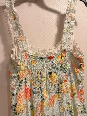 Anthropologie White Ruffled Eyelet Floral Embroidered Dress thumbnail 13