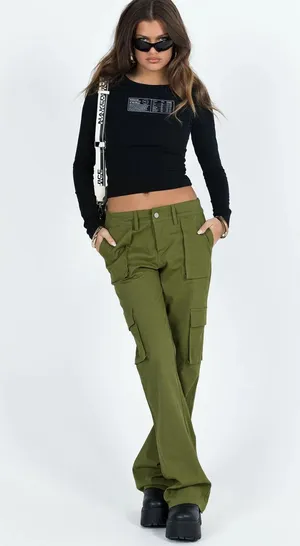 Edikted Pants Cargo Low-Rise  thumbnail 3