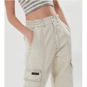 BDG Urban Outfitters Relaxed Skate Cargo Jeans Cream High Rise Size 27 thumbnail 4