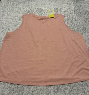 All‎ in Motion Women's Plus Size 1X Pink Heathered Sleeveless Tank Top Athletic thumbnail 1