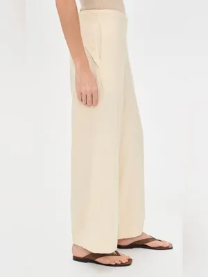 Free people Free-Est Demi Cotton Linen Pants in tea cookie size large thumbnail 3