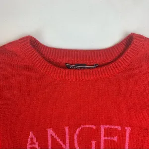 Victoria's secret womens medium red angel sweater cashmere blend knit thumbnail 5