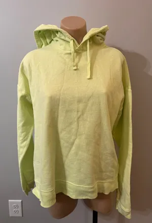 Hanes Chartreuse Yellow Green Hoodie Medium thumbnail 1
