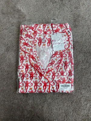 Roller Rabbit Watermelon Monkey Polo Pajama Set Medium New  thumbnail 5