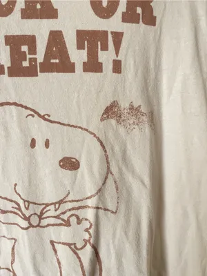 American Eagle Snoopy Oversized Halloween Trick or Treat Graphic Tee XS/S thumbnail 4