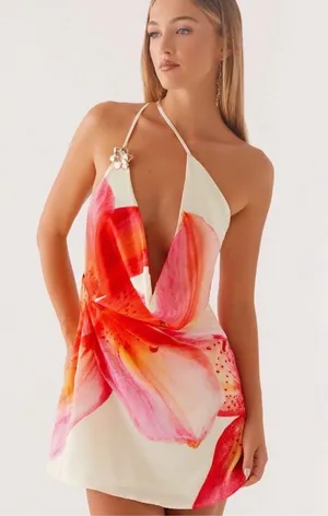 Peppermayo Aiva Mini Dress - Yellow Floral thumbnail 1