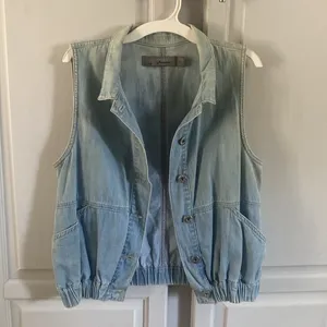 Vintage Zara Short scrunched Denim Vest thumbnail 10