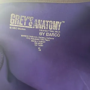 Grey’s Anatomy by Barco purple scrubs top tee short sleeve sz small women’s thumbnail 2
