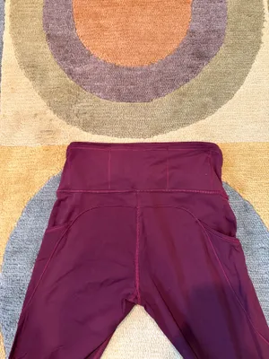 Lululemon Fast and Free High Rise Tight Leggings Burgundy Maroon Size 4 thumbnail 6