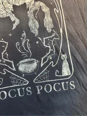 Disney Black Hocus Pocus Graphic Casual Short Sleeve Halloween Tee Shirt Top thumbnail 6