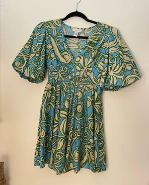 Sincerely Jules Mini Dress With Puff Sleeve thumbnail 1