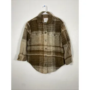 Wilfred Free Aritzia The Ganna Womens Wool Plaid Shacket Jacket M Oversized thumbnail 4