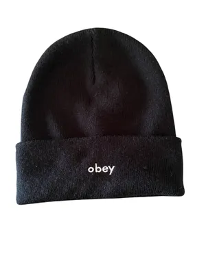 OBEY Clothing "Karma" Knit Cuffed Beanie Hat streetwear y2k minimalist thumbnail 5