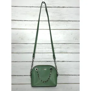Steve Madden Sage Green Crossbody Bag Chain Detail Dome Purse Small Handbag thumbnail 3
