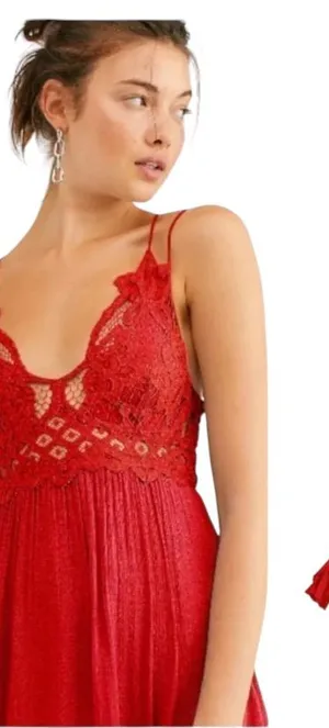 Free People Adella Lace Boho Maxi Slip Dress thumbnail 1