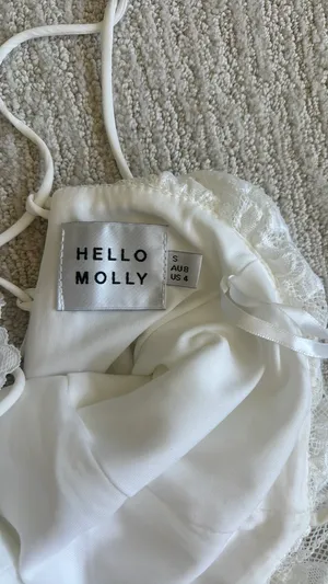 Hello Molly Laced Hearts Mini Dress White thumbnail 4