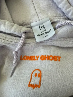 Lonely Ghost Sweatshirt Hooded Lilac Text Me When You Get Home thumbnail 6