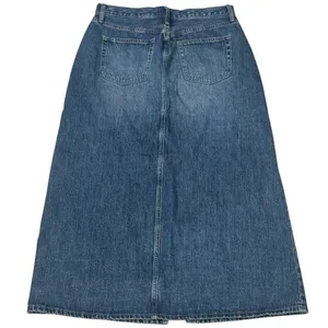 NEW Uniqlo Long A-Line Denim Skirt Cottagcore Fall Holiday Pumpkin Patch Size 6‎ thumbnail 5