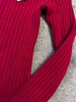 Hollister Red Ribbed Knit Dress thumbnail 2
