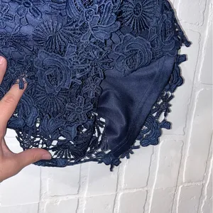 NEW Lulus Love Poem Navy Blue Lace Bodycon Halter Dress thumbnail 5