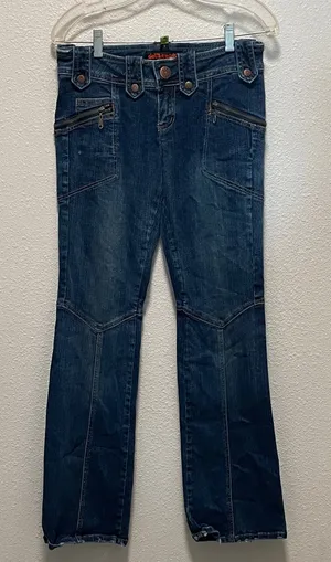 DOLLHOUSE Y2K Vintage Denim Low Rise Flare Jeans Size 7 thumbnail 1