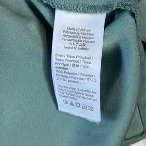 J.Crew Teal Green Ruffle Neck Tie Blouse Smocked Cuff Long Sleeve Top Size L thumbnail 5