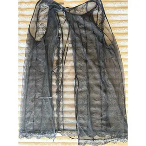 Intimissimi Women's Black Sheer Lace Chemise Nightgown Size L thumbnail 3