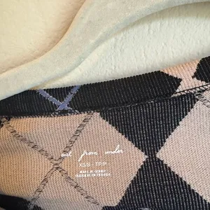 Out From Under Urban Outfitters Argyle Cropped Cardigan Beige Black XS S thumbnail 4