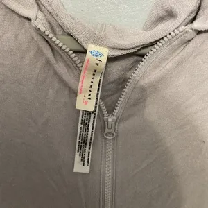FP Movement Womens Hoodie Ruched Side Zip Up Mauve Large thumbnail 5