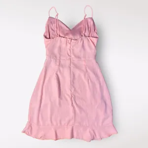 Lucy in the Sky Cutout‎ Chiffon Dress in Coral Pink Size M Party Flirty Ruffle thumbnail 3