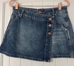 Free People Jean Skirt thumbnail 1