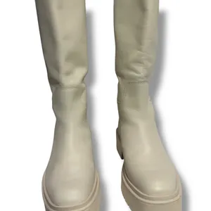 Sam Edelman Larina Cream Leather Tall Boots Platform Lug Sole Womens 6.5 thumbnail 5