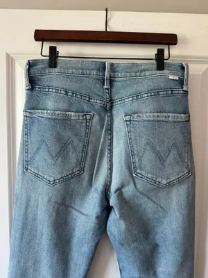 MOTHER High Waisted Rider Ankle Fray Jeans thumbnail 4