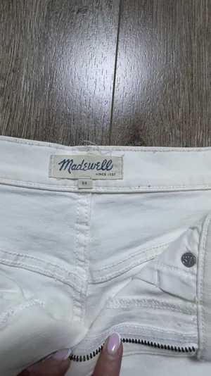 Madewell white denim shorts Size 25 #denim #summer thumbnail 4