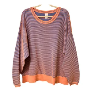 LIVI for Lane Bryant Crew-Neck Ottoman Sweater in Coral Fusion Size 22/24 EUC thumbnail 2