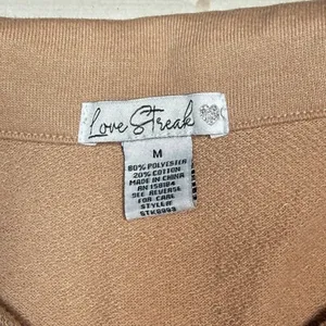 NWT Love Streak Two Piece Coord Set Pink Cotton Blend Medium Pockets Top Shorts thumbnail 8