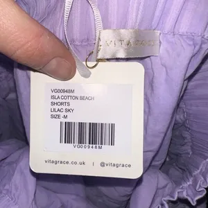 Vita Grace lilac sky M Isla cotton beach striped shorts thumbnail 7