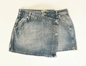 Free People We The Free Wynne Denim Skirt - Light Indigo thumbnail 1
