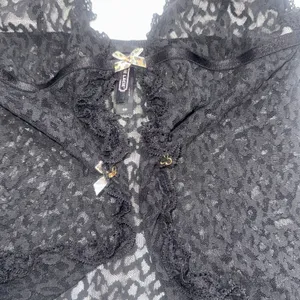 Vintage Victoria's Secret Y2K Fairy The Lacie Lace Babydoll Bow Sheet Black Cami thumbnail 10