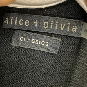 Alice + Olivia Black Wool Silk Ruffle‎ Bow Tie Sweater CL000S45709 Womens XS thumbnail 2