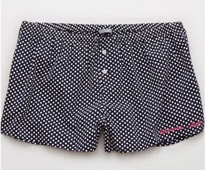 Vintage Aerie PJ Shorts Micro Shorts Blue Polka Dot Sz Large thumbnail 1
