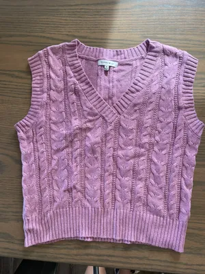 Purple Sweater Vest Size M thumbnail 2