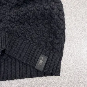 Smartwool Beanie Womens OS Black Merino Wool Cable Knit Winter Hat thumbnail 2