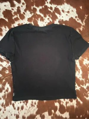 TNA by Aritzia Black Ribbed‎ Crewneck Women's Top thumbnail 3