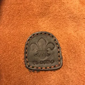 El Ceibo Handcrafted Tan Suede And Black Leather Crossbody Messenger Bag thumbnail 13